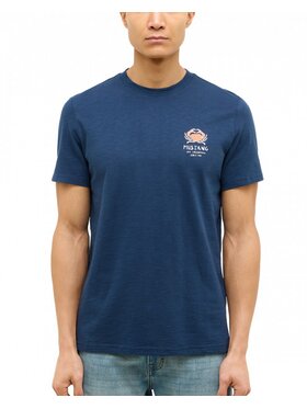 Mustang Mustang T-Shirt Style Austin Niebieski Regular Fit
