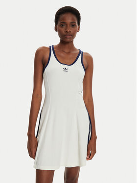 adidas adidas Ежедневна рокля IR7468 Бял Slim Fit