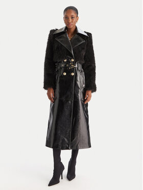 Babylon Babylon Kurtka z imitacji skóry S00772 Czarny Regular Fit