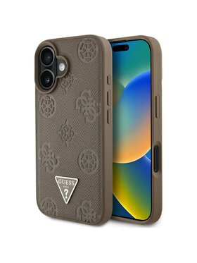 Guess Guess Etui na telefon Apple iPhone 16 Brązowy