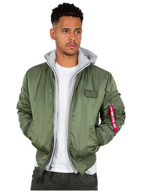 Alpha Industries Alpha Industries Bunda bomber AI.183110-01-5XL Zelená Slim Fit