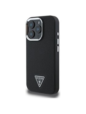 Guess Guess Etui na telefon Grained Triangle Czarny