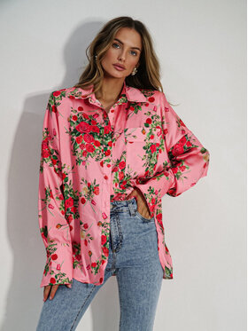 LilaLou LilaLou Koszula Cuba Libre Różowy Regular Fit