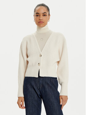 OUI OUI Kardigán 86691 Fehér Regular Fit