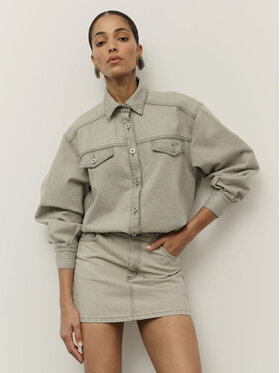 La Mania La Mania Bluzka SHADE Szary Classic Fit