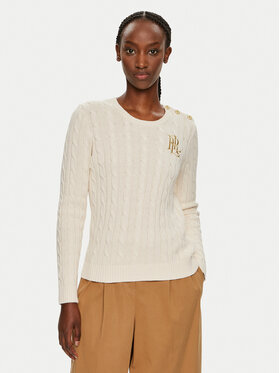 LAUREN RALPH LAUREN Lauren Ralph Lauren Pulover 200932223002 Écru Slim Fit