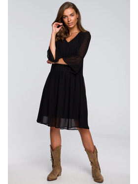 Stylove Stylove Sukienka codzienna S236 Czarny Regular Fit