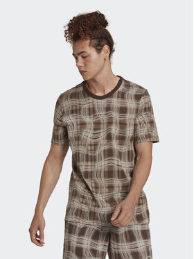 adidas adidas T-shirt Reveal Allover Print HK2744 Smeđa Regular Fit