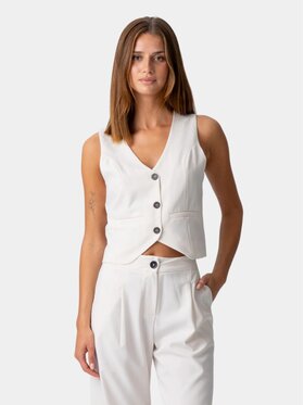 TeeShoppen TeeShoppen Kamizelka 'Basic Collection' Beżowy Regular Fit