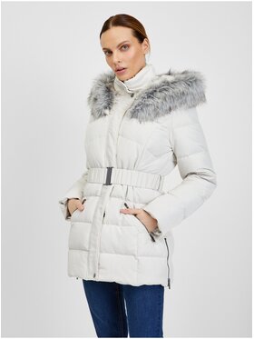 Orsay Orsay Kurtka zimowa 814014-029000__48 Écru Regular Fit