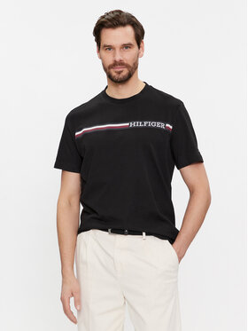 Tommy Hilfiger Tommy Hilfiger T-krekls Monotype MW0MW33688 Melns Regular Fit