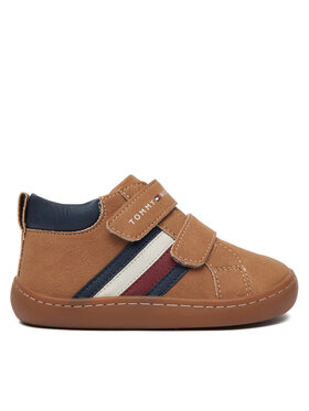 Tommy Hilfiger Tommy Hilfiger Sneakersy Mid Cut Velcro Sneaker T1XH-35223-1269A242 Brązowy