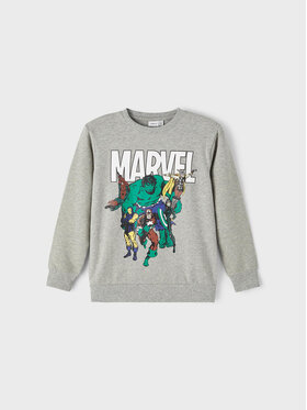 NAME IT NAME IT Majica dugih rukava MARVEL 13210831 Siva Regular Fit