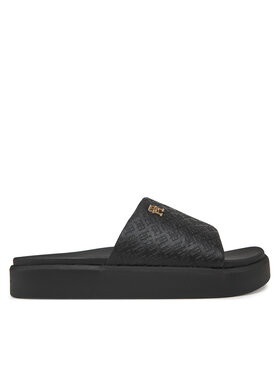 Tommy Hilfiger Tommy Hilfiger Şlapi Platform Monogram Poolslide FW0FW08526 Negru