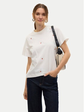 Vero Moda Vero Moda Tričko Solvei 10325318 Biela Regular Fit