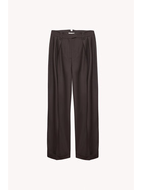 Epuzer Epuzer Spodnie materiałowe Pegasus wool Brązowy Loose Leg