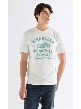 Wrangler Wrangler T-Shirt AMERICANA TEE Biały Regular Fit