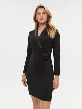 Rinascimento Rinascimento Коктейлна рокля CFC0019220002 Черен Regular Fit
