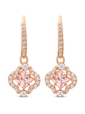 Swarovski Swarovski Kolczyki Sparkling Dance Clover 5516477 Różowe złoto