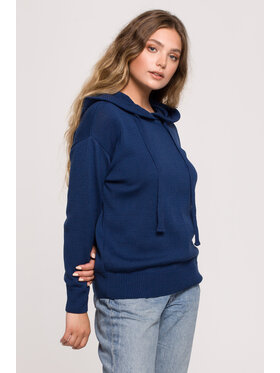 BeWear BeWear Sweter BK073 Granatowy Modern Fit