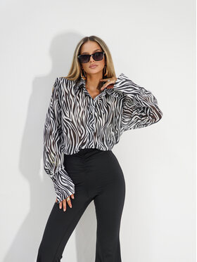 LilaLou LilaLou Koszula Camilla Czarny Regular Fit