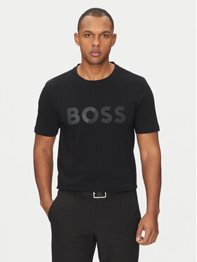 BOSS BOSS T-särk Tape Logo 50530990 Must Regular Fit
