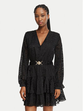 Guess Guess Kokteilinė suknelė W6BK42 W4225 Juoda Regular Fit