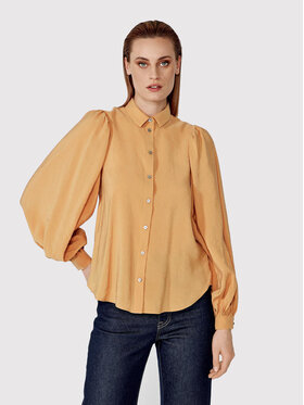 Simple Simple Marškiniai KOD026 Ruda Regular Fit