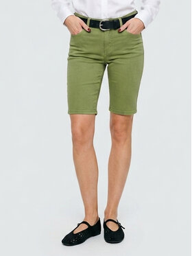 BIG STAR BIG STAR Szorty jeansowe KIRA Zielony Basic Fit