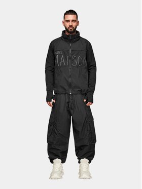 MADE BY SOCIETY MADE BY SOCIETY Spodnie materiałowe BURDEN - P17811 Czarny Basic Fit