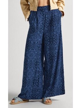 Pepe Jeans Pepe Jeans Kalhoty z materiálu PL211745 553 Tmavomodrá Regular Fit