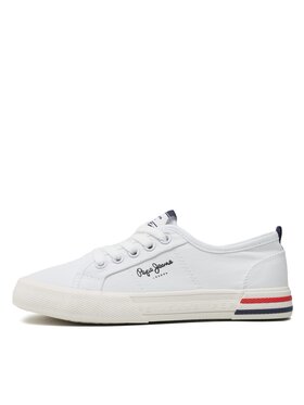 Pepe Jeans Tenis Superge Brady Basic G PGS30561 Bela