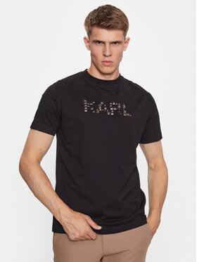KARL LAGERFELD KARL LAGERFELD Tričko 755068 534240 Čierna Regular Fit