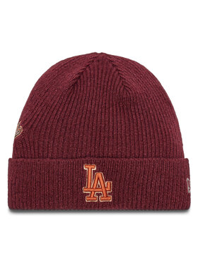 New Era New Era Czapka LA Dodgers World Series Patch Cuff Knit Beanie 60580732 Czerwony