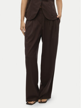 Vero Moda Vero Moda Spodnie materiałowe Sigga 10336315 Brązowy Wide Leg