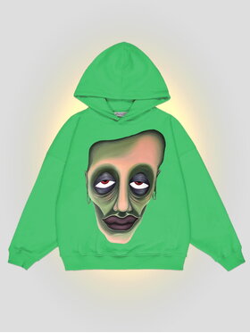 2005 2005 Bluza Face Zielony Oversize