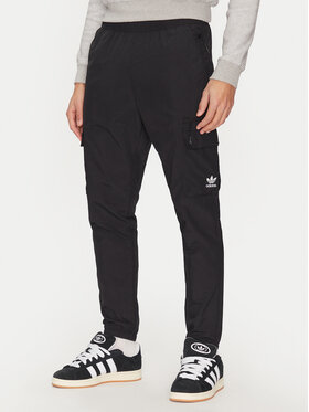 adidas adidas Παντελόνι φόρμας Trefoil Essentials Woven Cargo JD2453 Μαύρο Regular Fit