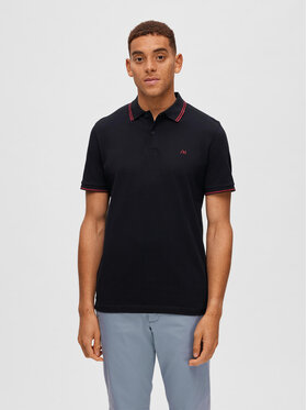 Selected Homme Selected Homme Polo 16087840 Czarny Regular Fit