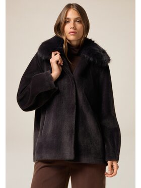 Oltre Oltre Cappotto 0085J000128N023 Nero Baggy Fit