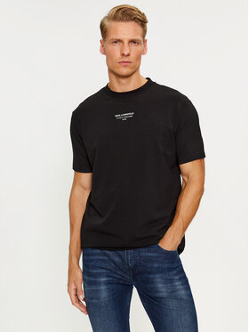 KARL LAGERFELD KARL LAGERFELD Marškinėliai Crewneck 755038 534221 Juoda Regular Fit