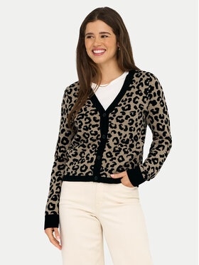 ONLY ONLY Pletena jopica Leo 15349819 Rjava Regular Fit