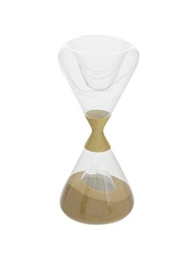 MIAhome MIAhome Figurka Klepsydra szklana ze złotem 19,5 cm Przezroczysty