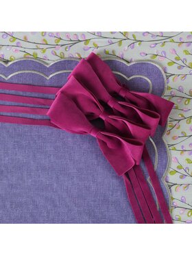 Roseberry Home Roseberry Home Obrączka na serwetki kokardka Fuchsia Różowy
