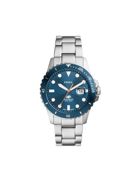 Fossil Fossil Zegarek Blue FS6050 Srebrny