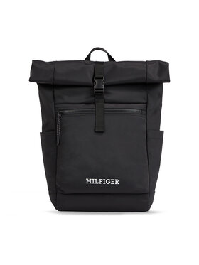 Tommy Hilfiger Tommy Hilfiger Sac à dos Th Monotype Rolltop Backpack AM0AM11549 Noir