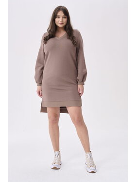 blue shadow blue shadow Sukienka codzienna Sacai Plus Size Brązowy Standard Fit