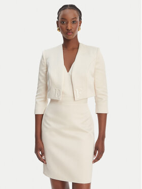 Elisabetta Franchi Elisabetta Franchi Φόρεμα κοκτέιλ TB-001-61E2-V550 Εκρού Regular Fit