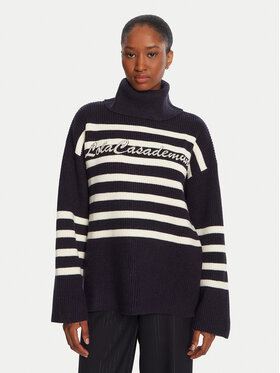 LOLA CASADEMUNT LOLA CASADEMUNT Rollkragenpullover LF2511026 Dunkelblau Loose Fit