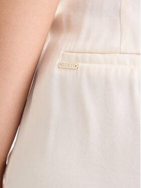 Guess Guess Medžiaginės kelnės W5YB02 WH5N2 Écru Regular Fit