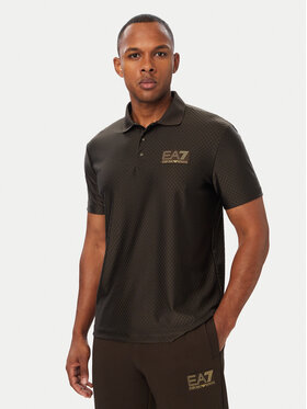 EA7 Emporio Armani EA7 Emporio Armani Polo marškinėliai 7M002256 AF26529 U6027 Tamsiai ruda Regular Fit